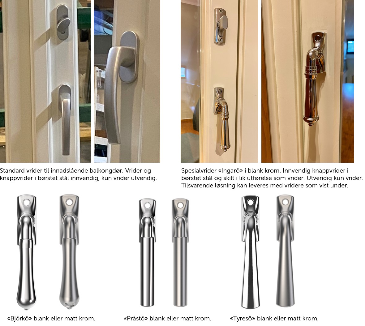 Vridere innadslaende balkongdor